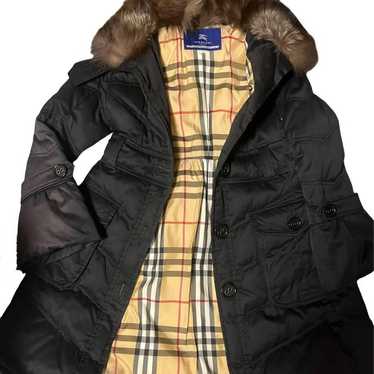 Burberry Blue Label フード付きダウンベスト 38 未使用☆BURBERRY BLUELABEL ノバチェック フード ダウンベスト