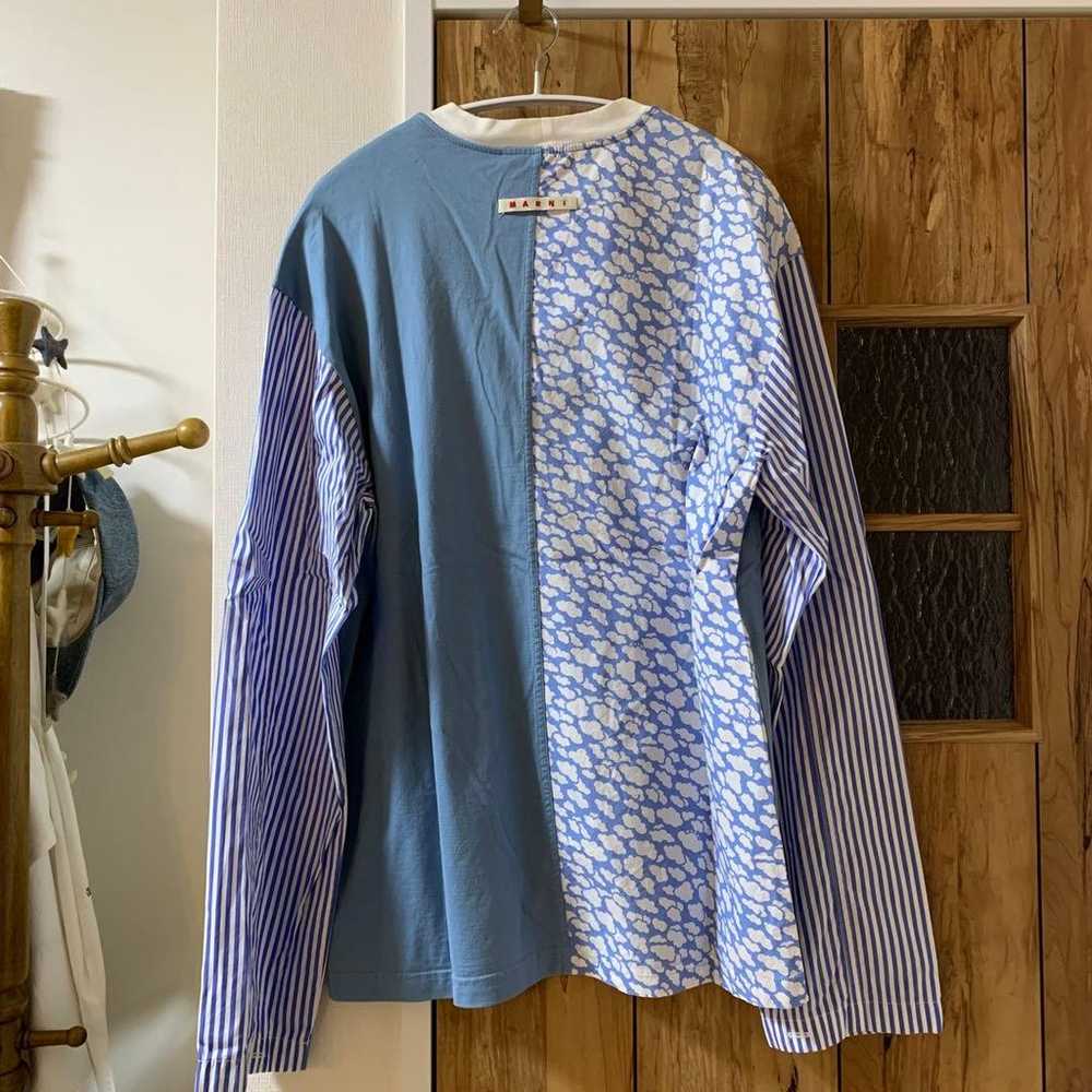 MARNI Cloud Pattern Color Block Stripe Long Sleeve - image 1