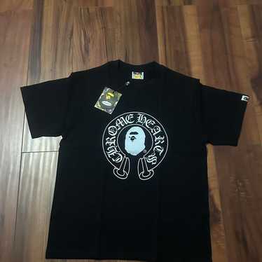 A BATHING APE × CHROME HEARTS コラボTシャツ黒 M Bape X Chrome Hearts Shirt A Bathing Ape | Mercari