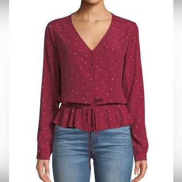 Rails Beaux Dot Print Button Front Peplum - image 1