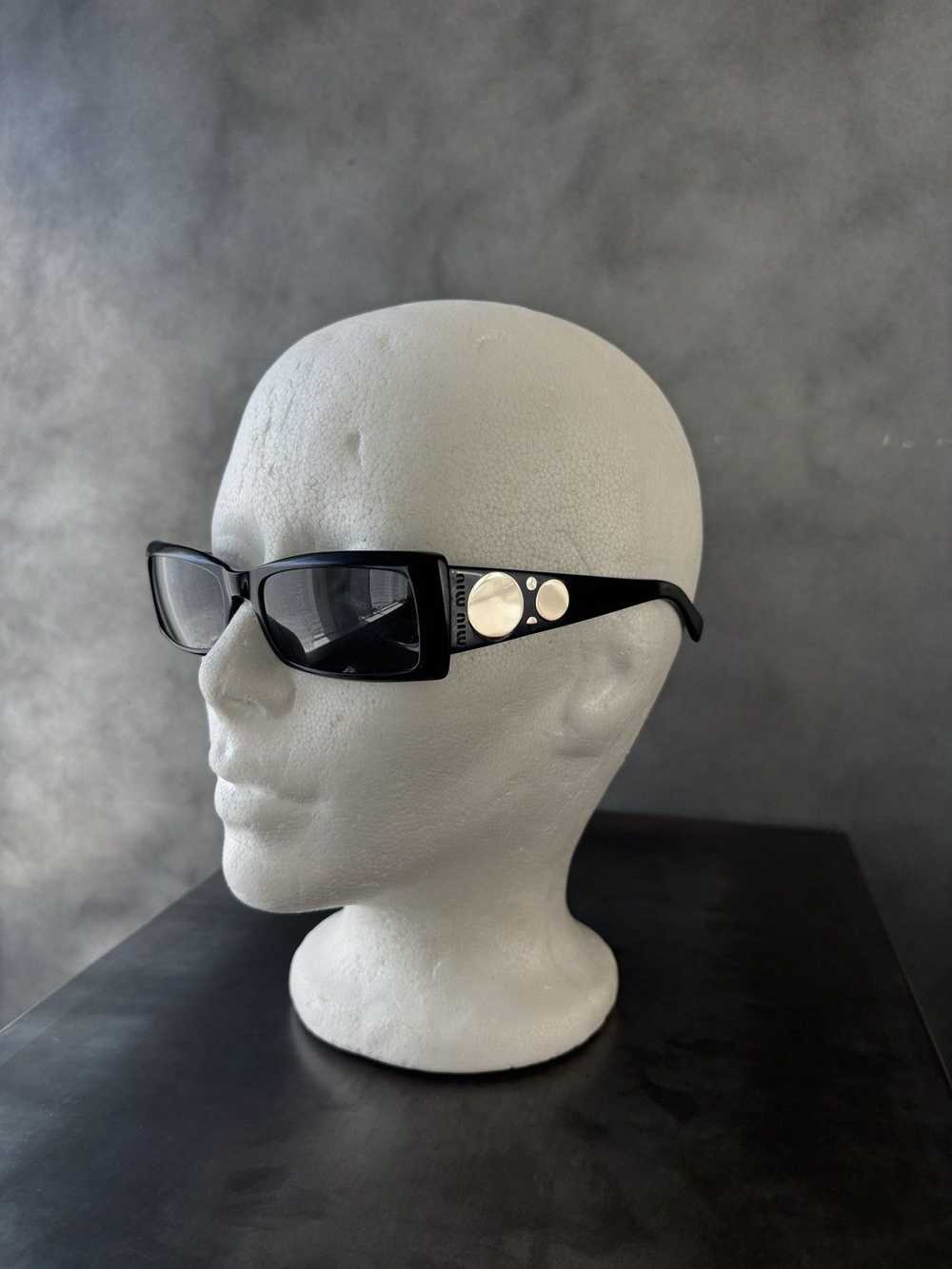 Miu Miu Miu Miu Sunglasses 2000s Y2K Silver Circl… - image 3