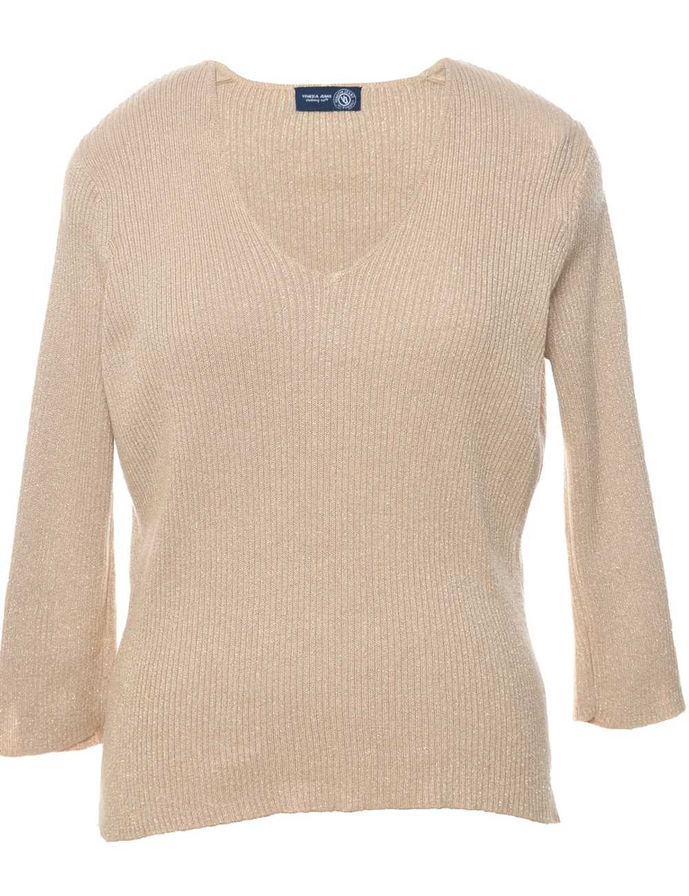 Lurex Thread Pattern Jumper - L - image 1
