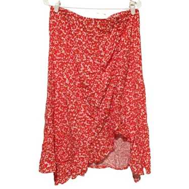 Code X Mode Red Asymmetrical Ruffle Trim Skirt Si… - image 1