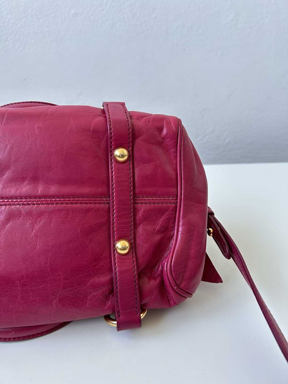 Miu Miu Vintage y2k miu miu vitello bow bag in pi… - image 12