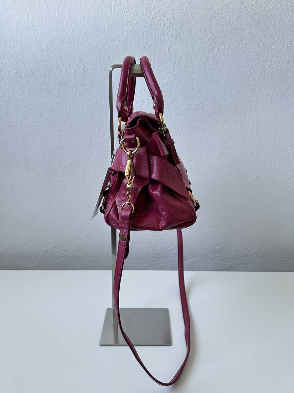 Miu Miu Vintage y2k miu miu vitello bow bag in pi… - image 3