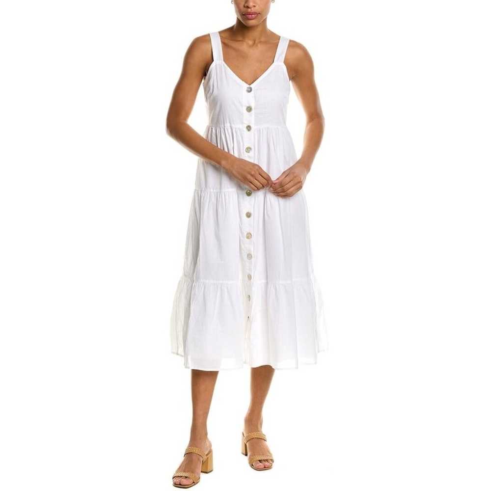 RAILS  | M |  Violet Button-Front Tiered Midi-Dre… - image 1