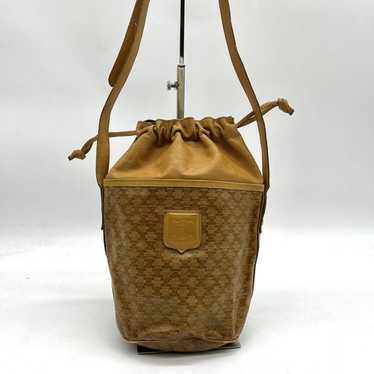CELINE Macadam Pattern Drawstring Shoulder Bag - image 1