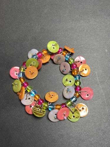 Nice Handmade Multiple Colors Shell Button Bracel… - image 1