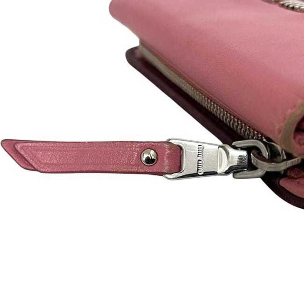 Miu Miu Miu Miu Miu Tri-fold Bag ec-24293 Pink Bo… - image 11