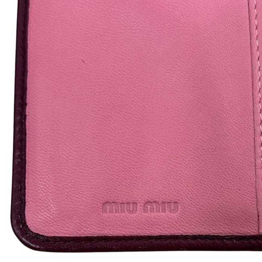 Miu Miu Miu Miu Miu Tri-fold Bag ec-24293 Pink Bo… - image 6