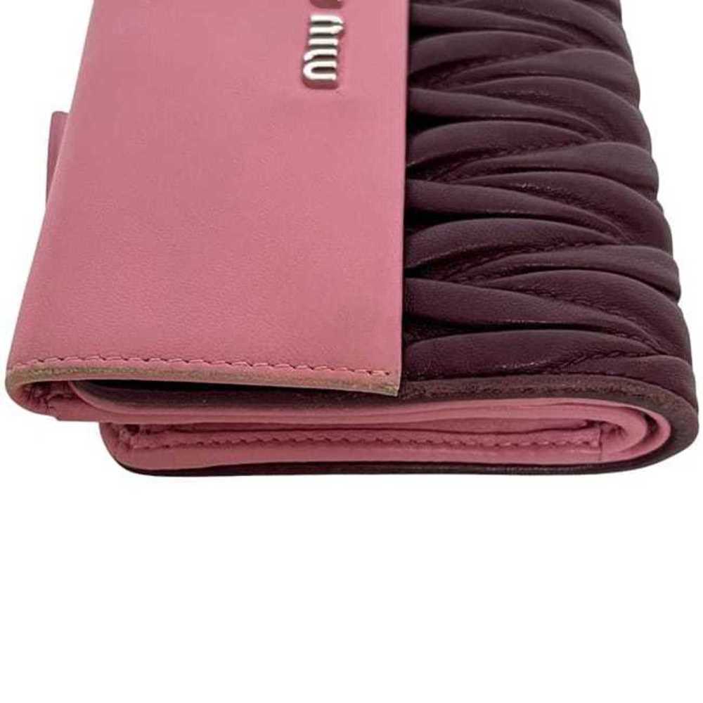 Miu Miu Miu Miu Miu Tri-fold Bag ec-24293 Pink Bo… - image 9