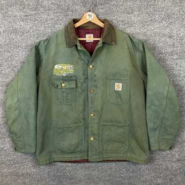 ジャケット・アウター 90s old Carhartt duck jacket green USA s-l400.jpg