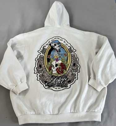 希少☆ Joker brand XL Joker Brand Vintage Y2K Skull Hoodie Adult XL Zip Up