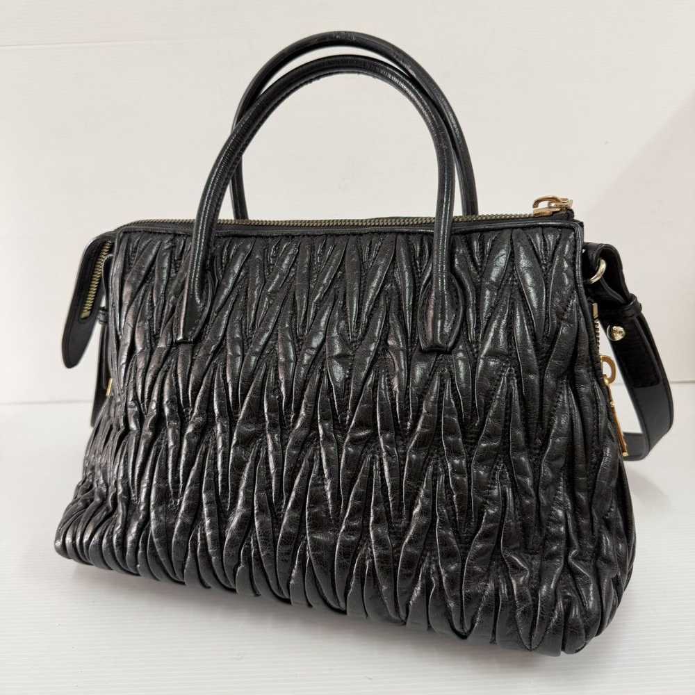 Miu Miu Miu Miu Matelasse Black Leather Two Way B… - image 2