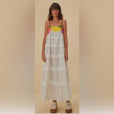 Farm Rio Off-White Fruits Richelieu Sleeveless Ma… - image 1