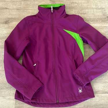 Spyder Spell Out Color Block Soft Shell Full Zip … - image 1