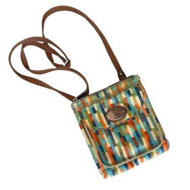 Fossil Key Per Coated Canvas Multicolor Mini Cros… - image 1