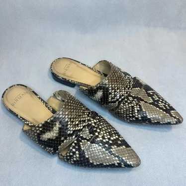 Alexandre Birman python snakeskin pointed toe mul… - image 1