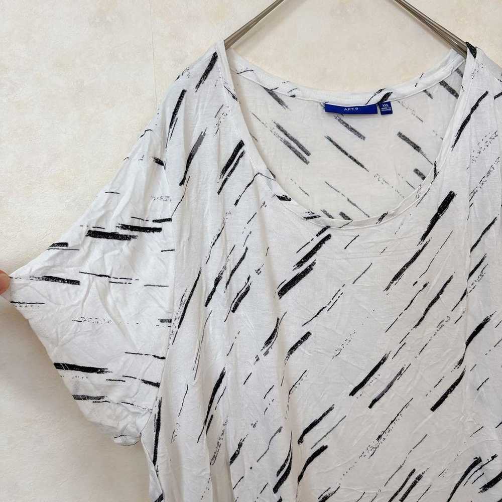 APT. 9 Diagonal Stripe Tunic XXL Plus Size Off-Wh… - image 6