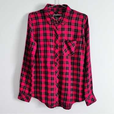 Rails Hunter Check Plaid Super Soft Button Up Red… - image 1