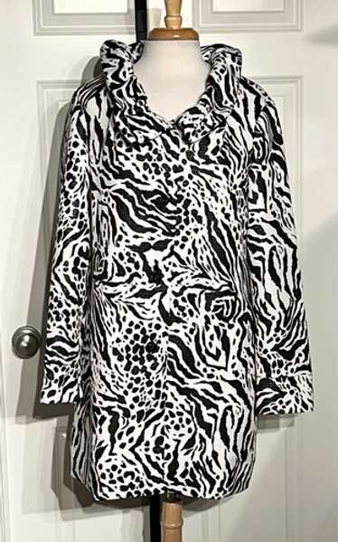 Samuel Dong Coat Zebra Print Size M Long Coat  Ru… - image 1