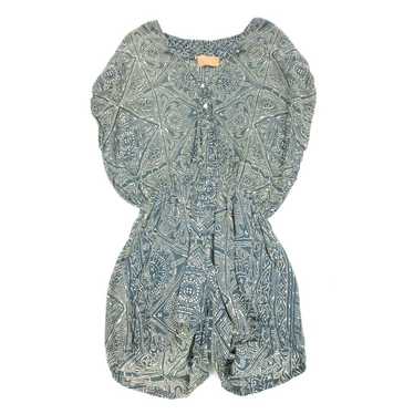 CLEOBELLA Macrame Oversized Button Down Romper Gr… - image 1