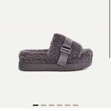 Ugg Fluffita Sheepskin Platform Slides “Shade” Pu… - image 1