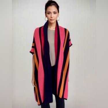 Misook Color Block Open Cardigan Size Medium - image 1