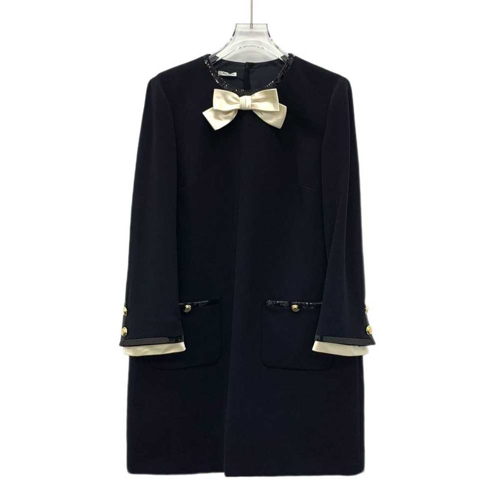 Miu Miu Miu Miu black bow sequin single-breasted … - image 1