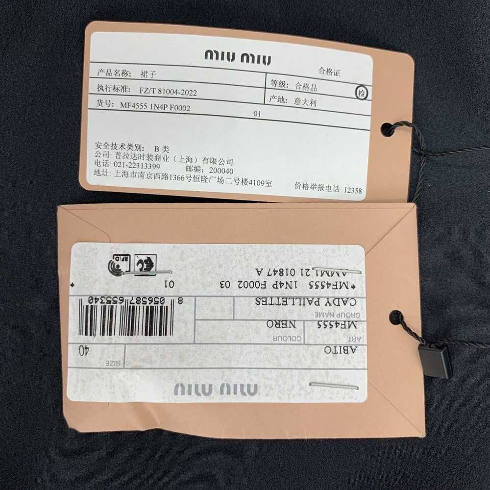 Miu Miu Miu Miu black bow sequin single-breasted … - image 7