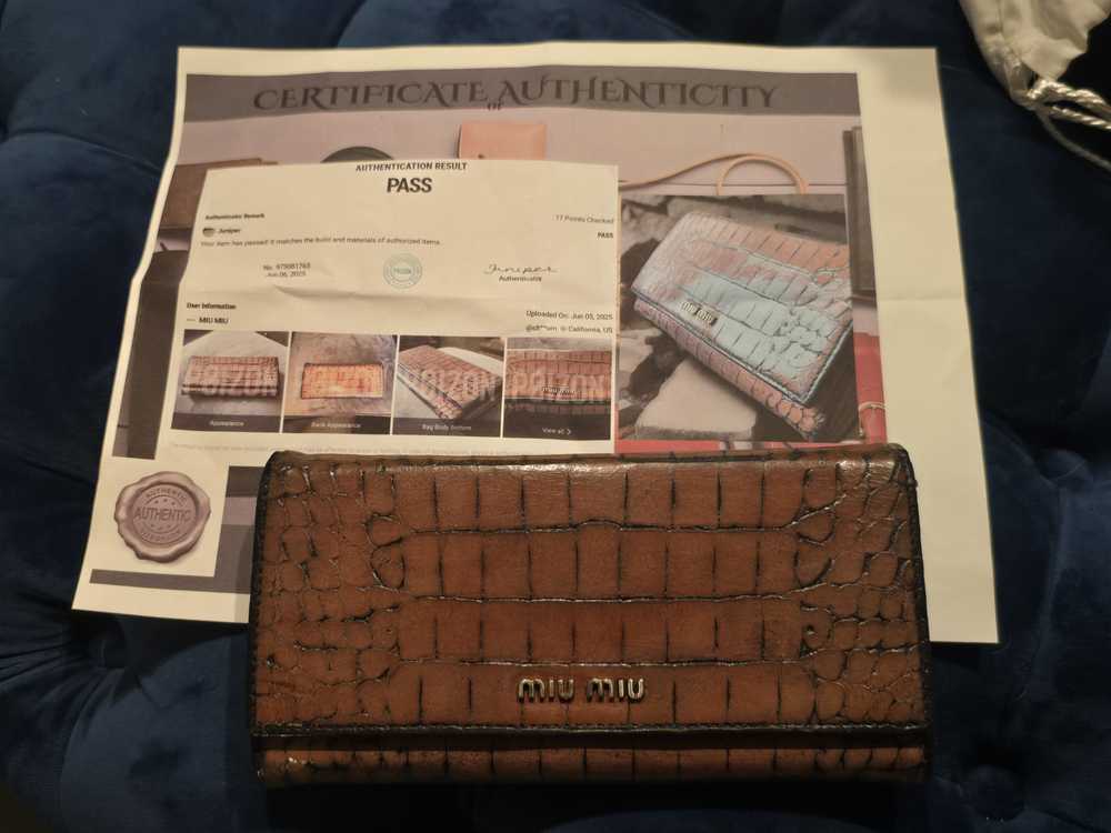 Miu Miu Miu Miu Crocodile Embossed wallet - image 1