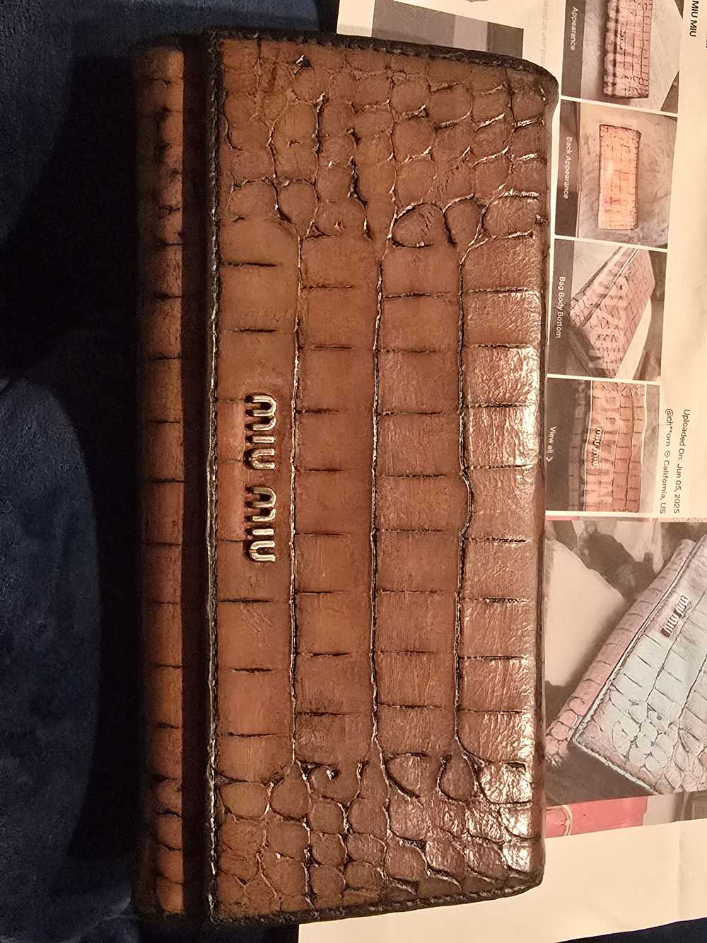 Miu Miu Miu Miu Crocodile Embossed wallet - image 2