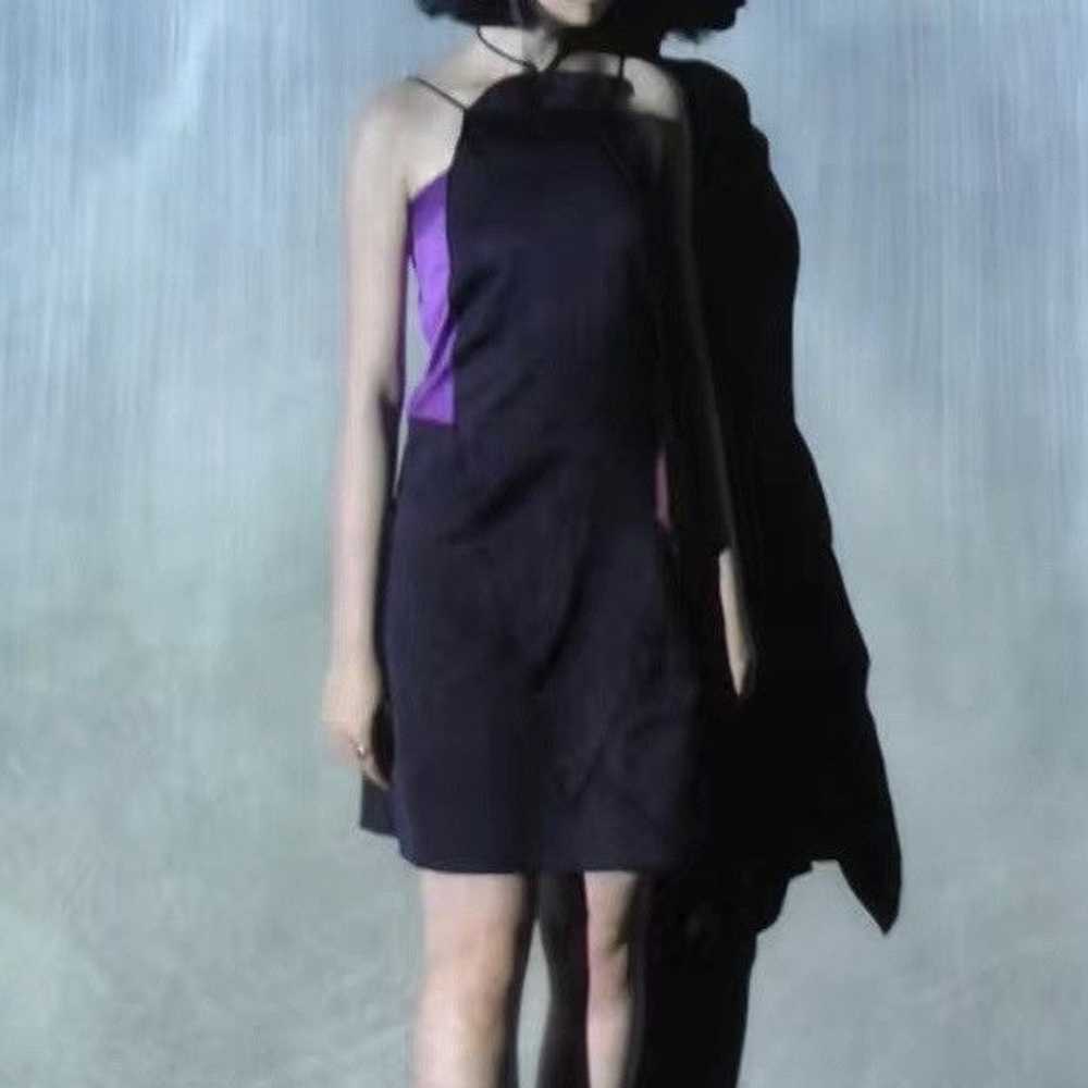 Miu Miu Miu Miu Y2K Silk Colorblock Halterneck Dr… - image 6