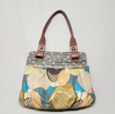 Fossil KEY-PER Geometry Graphics Canvas Hand Tote… - image 1