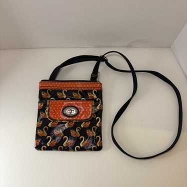 Fossil Key-Per Limited Edition Swan Pattern Canva… - image 1