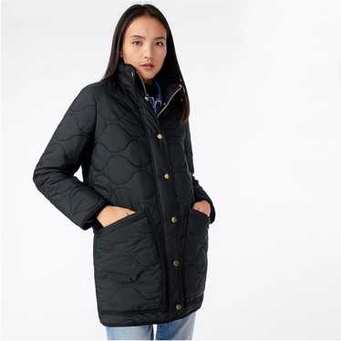 J.Crew Quilted Cocoon Puffer Coat Primaloft Black - image 1
