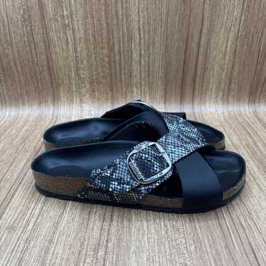 Birkenstock Siena Big Buckle Python Print Black B… - image 1