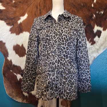 Code Bleu Leopard Print Utility Jacket - image 1
