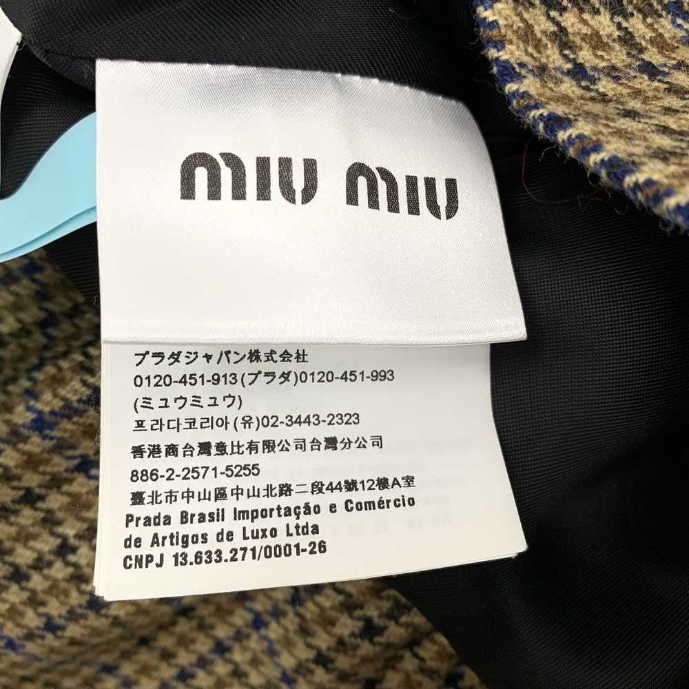 Miu Miu Miu Miu Dark Brown Chambray Wool Lace Jac… - image 7