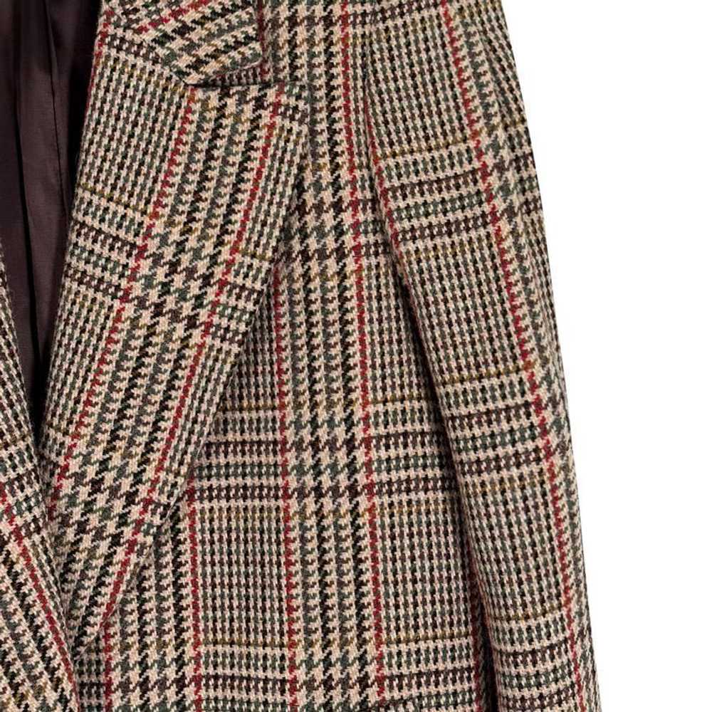 Miu Miu Wool Plush Oversized Check Rust Coat 36 1… - image 6