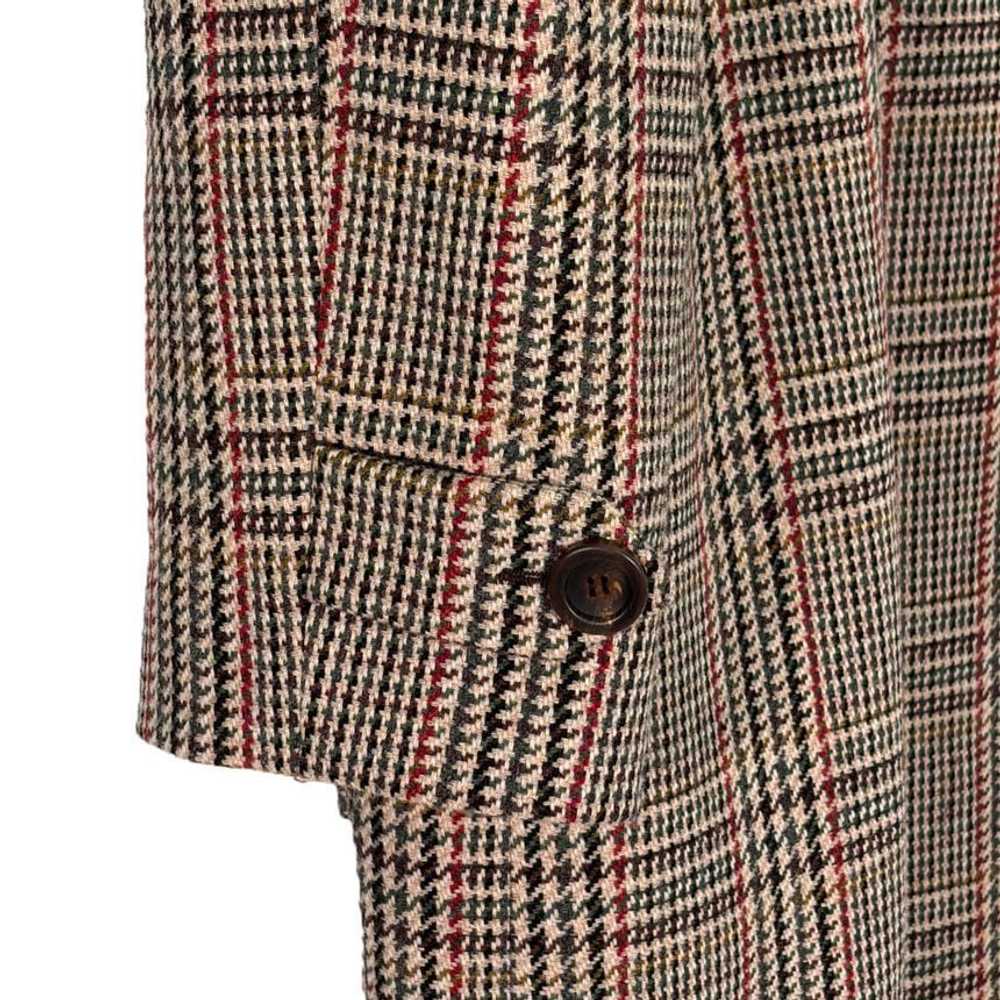 Miu Miu Wool Plush Oversized Check Rust Coat 36 1… - image 8