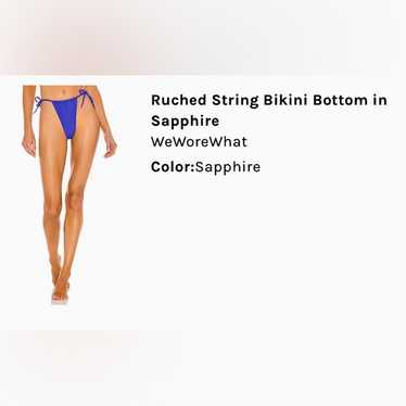Weworewhat Ruched String Bikini Bottom Nwt - image 1