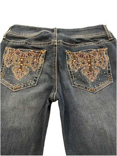 Apt 9 Y2K Denim Bootcut Jeans Sz 4 Sparkle Bling … - image 1