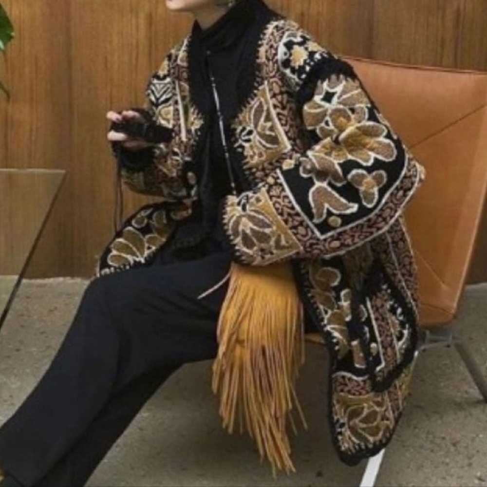 Excellent Condition AMERI Rug Pattern Knit Jacket… - image 1