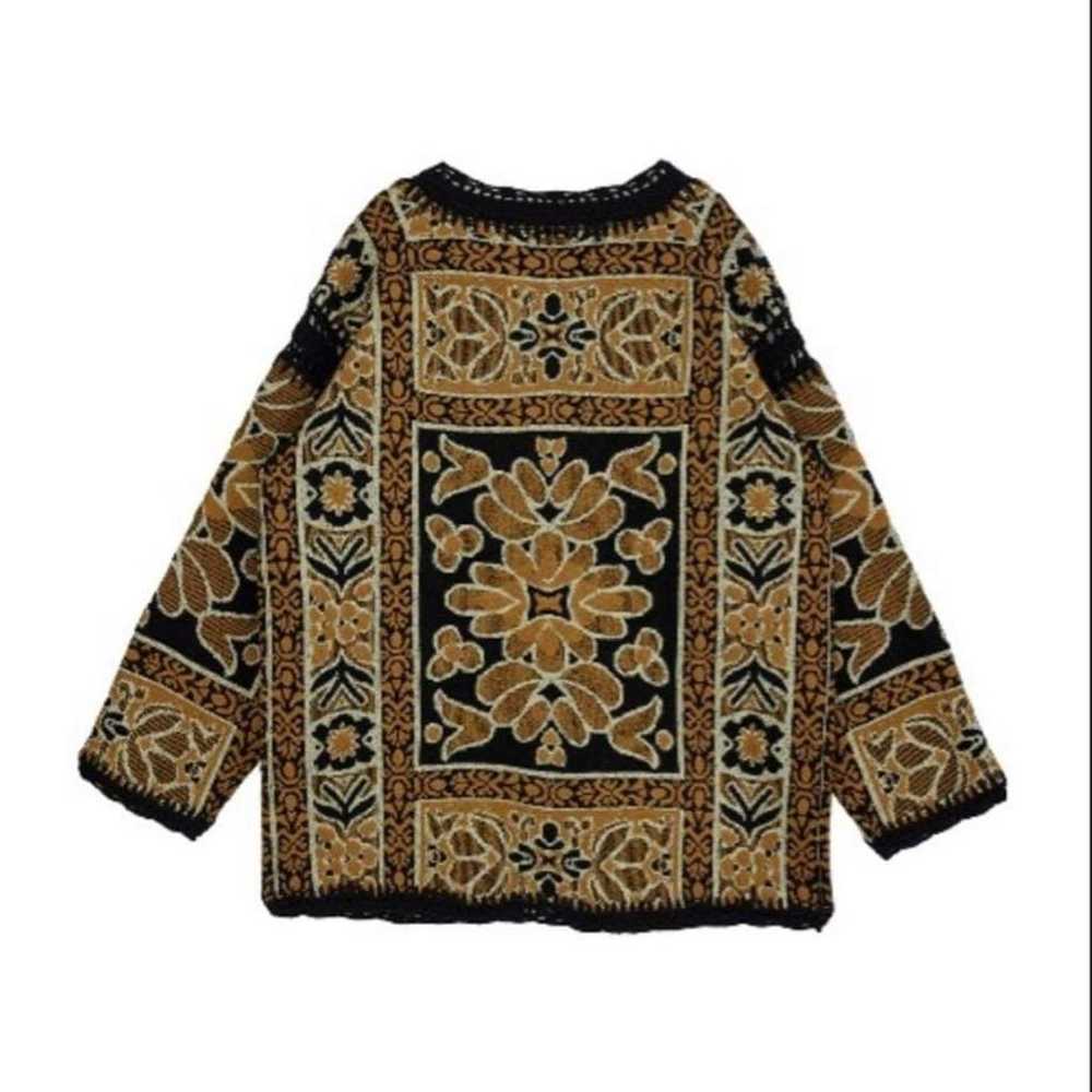 Excellent Condition AMERI Rug Pattern Knit Jacket… - image 3