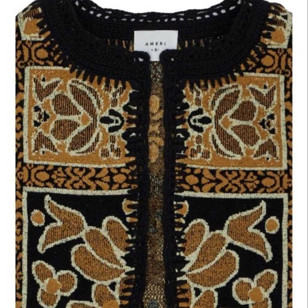 Excellent Condition AMERI Rug Pattern Knit Jacket… - image 4