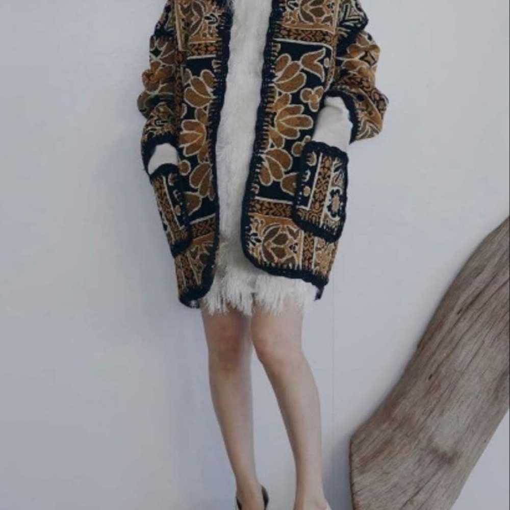 Excellent Condition AMERI Rug Pattern Knit Jacket… - image 6