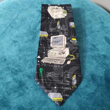 Fratello Necktie Computer Printer Geek Nerd PC Of… - image 1
