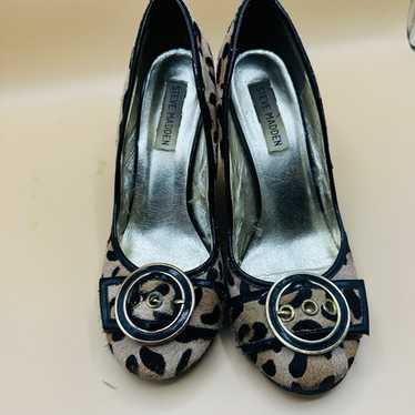 Steve Madden Trea-P leopard print lwedge heel wit… - image 1