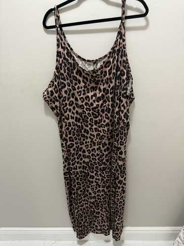 Torrid Sleep Leopard Print Button-Front Midi Slip… - image 1